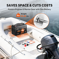 Baterai Lithium Marine LiTime 12V 165Ah 1200CCA Group 31 Dual Purpose untuk Kapal Luar Papan (Outboard) Grosir