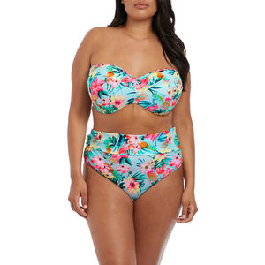 Conjuntos de baño con estampado floral de talla grande para niñas, Bralette con correas extraíbles para mujer, bragas de cintura alta, ropa de playa para exteriores de verano - Product Image 1