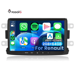 Podofo Double Din 8 "Android Car Stereo 2 + 64 autoradio per Renault Carplay/Android <span class=keywords><strong>Auto</strong></span> GPS WIFI BT FM fabbrica all'ingrosso - Product Image 1