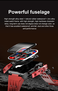 Montre connectée AK69 avec écran AMOLED de 1,95 pouces, boîtier en acier inoxydable, bracelet en gel de silice, <span class=keywords><strong>123</strong></span>+ modes sportifs, suivi d'activité, réponse aux appels, étanche IP67 - Product Image 6