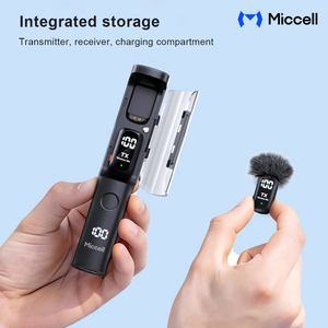 Microphone sans fil 4-en-1 Miccell avec réduction de bruit IA, écran OLED, utilisation multi-modes pour créateurs, journalistes <span class=keywords><strong>et</strong></span> formateurs - Product Image 3