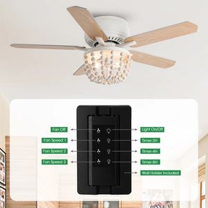 Fil de fer complet 48 pouces cristal Led ventilateurs de plafond avec télécommande 220V décoration ventilateur de plafond lumières - Product Image 5