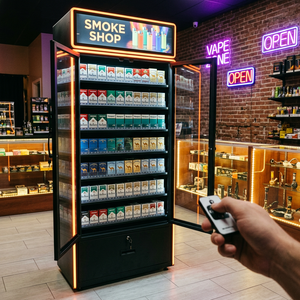 Exhibidores y Estantes Personalizados para Cigarrillos, Mueble de Exhibición para Cigarrillos sin Humo con <span class=keywords><strong>Puerta</strong></span> de Vidrio Templado - Product Image 4