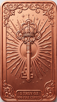 Barre de cuivre 1 oz et 5 oz, en cuivre pur 999, motif Dragon Bone, relief 3D, effet UV anti-décoloration, squelette légendaire de collection