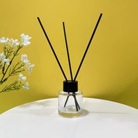 Bouteille de diffuseur de roseaux de 200ml, bouteille en verre de diffuseur de parfum d'arôme de maison avec bâton de roseau