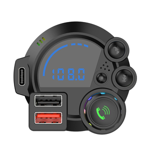 Venta caliente de <span class=keywords><strong>Amazon</strong></span> Car BT QC3.0 PD20W Adaptador de transmisor FM con pantalla a color de 7 "Llamadas manos libres Transmisor FM BT para automóvil - Product Image 4