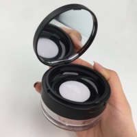 Boîte à poudre compacte 15g avec couvercle rabattable, flacon transparent rond 70mm, vente chaude, boîte vide 20-25g pour poudre compacte