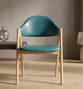 Silla de comedor premium con estructura en A, de madera maciza de fresno de alta calidad, para muebles de restaurante, uso comercial pesado. - Product Image 3