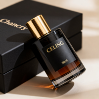 Bouteilles de parfum en verre cylindriques de haute qualité, design simple, 30 ml, 50 ml, 100 ml, avec couvercle doré