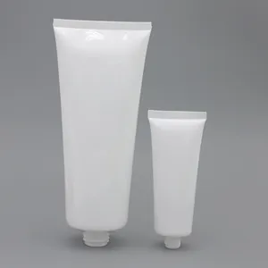 Empty 30ml 50ml 100ml 200ml White Plastic PE Cosmetic Tube With Flip Top Cover