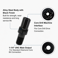 Adaptateur de perceuse diamantée Tengrui à dégagement rapide, raccord en acier allié mâle 1-1/4"-7 UNC vers femelle 1/2" BSP, directement de l'usine