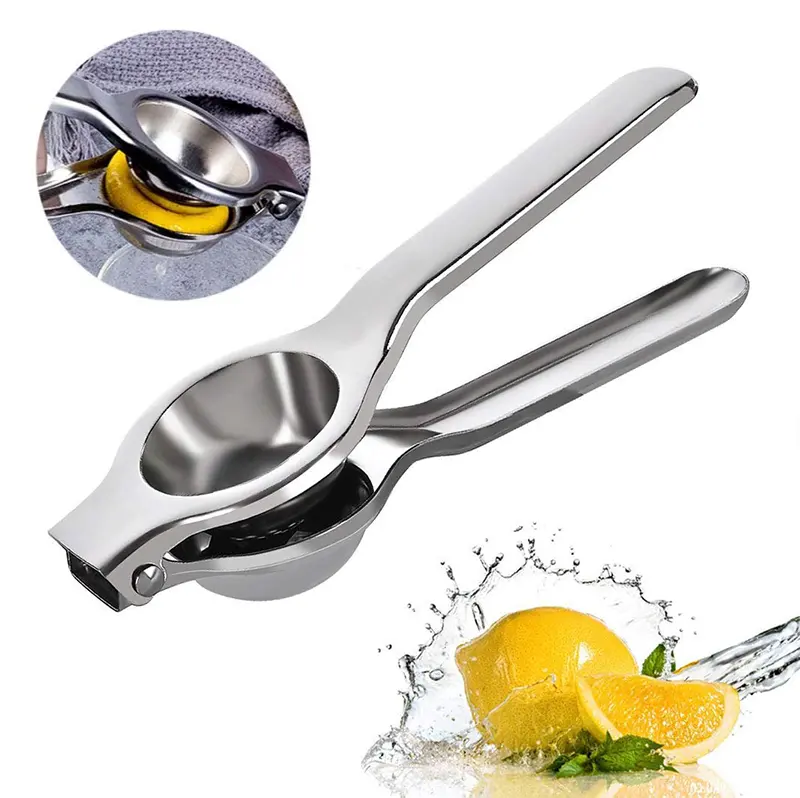 Kitchen Gadgets Tools Citrus Fruits Orange Juicer Hand Manual Strong Stainless Steel Pressing Lemon Squeezer with Box