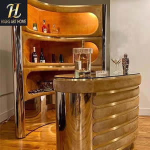 Meuble à vin mural triangulaire de luxe léger italien, design artistique pour villa et famille, référence Hs-b-01 - Product Image 4