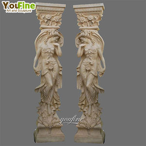 Statues de colonnes romaines <span class=keywords><strong>en</strong></span> marbre pour portail <span class=keywords><strong>d</strong></span>'<span class=keywords><strong>entrée</strong></span> extérieur, taille personnalisée - Product Image 6