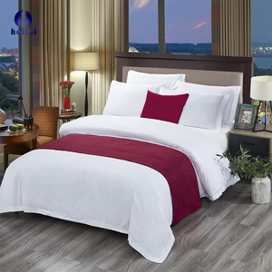 थोक लक्जरी 100% कपास होटल बेडरूम बिस्तर के बिस्तर को डुवेट कवर तकिया के साथ आंतरिक फिट शीट - Product Image 1