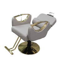 Chaise de salon en cuir PU noir avec fonction inclinable, chaise de barbier hydraulique pour salon de coiffure, institut de beauté, barbier