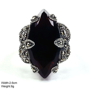 Marcasite <strong>Silver</strong> <strong>Ring</strong> <strong>Black</strong> <strong>Stone</strong> Wholesale Sterling <strong>Silver</strong> Jewelry 925 <strong>Silver</strong> <strong>Black</strong> <strong>Stone</strong> <strong>Ring</strong> for Men - Product Image 2