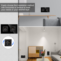 Prise murale intelligente double française en gros avec contrôle à distance Zigbee et mesure de la consommation d'énergie pour projets hôteliers et villas