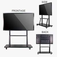 Tableau interactif intelligent HD 4K anti-reflet avec écran tactile infrarouge 20 points pour les écoles - Tableau blanc interactif 55/65/75 pouces