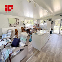 Maison conteneur préfabriquée de luxe, pliable et portable, de 40 pieds, avec deux ou trois chambres, à double aile extensible, pour hôtel