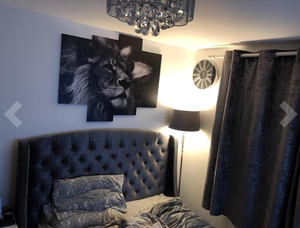 Leone soggiorno HD stampato animale tela <span class=keywords><strong>da</strong></span> parete arte 4 pannelli <span class=keywords><strong>bianco</strong></span> <span class=keywords><strong>e</strong></span> <span class=keywords><strong>nero</strong></span> <span class=keywords><strong>Poster</strong></span> digitale pittura ad acquerello - Product Image 3