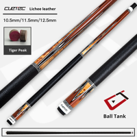 Queue de billard professionnelle Cuetec Zeus en fibre de carbone, 11,8 mm 12,5 mm, pointe Tiger Sniper, faible déflection