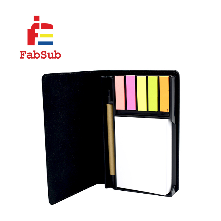 Пользовательская кожаная клейкая коробка для заметок, сублимационная заготовка, коробка для заметок с клейкими заметками