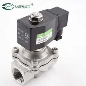 VPC neumático ZS normalmente cerca de acero inoxidable de riego de la válvula de solenoide de agua 24v Valvula Neumatica