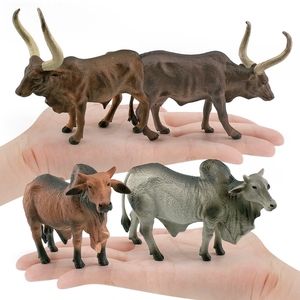 Modelo de Animal de PVC para Decoración y Adorno: Simulación de Ganado Texas Longhorns, Zebu, Charolais, Gao'er Niu, Vaca de Agua de Río - Product Image 5