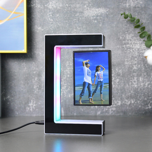 RubySub Sublimation Blans Rectangle Magnetic Levitation Floating Photo <strong>Mirror</strong> <strong>Frame</strong> Display With Led Light for Decoration - Product Image 3