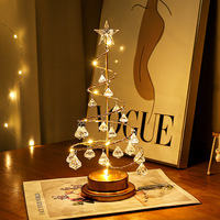 DREA cadeau de noël pentagramme en fer forgé, accessoires de maison avec lumières, ornements, décoration de bureau