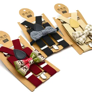 Jungen Mädchen Hosenträger Bowties Set für Kinder Hochzeit Bowties Hosenträger Baby Kinder Fliege Hosenträger Gürtel