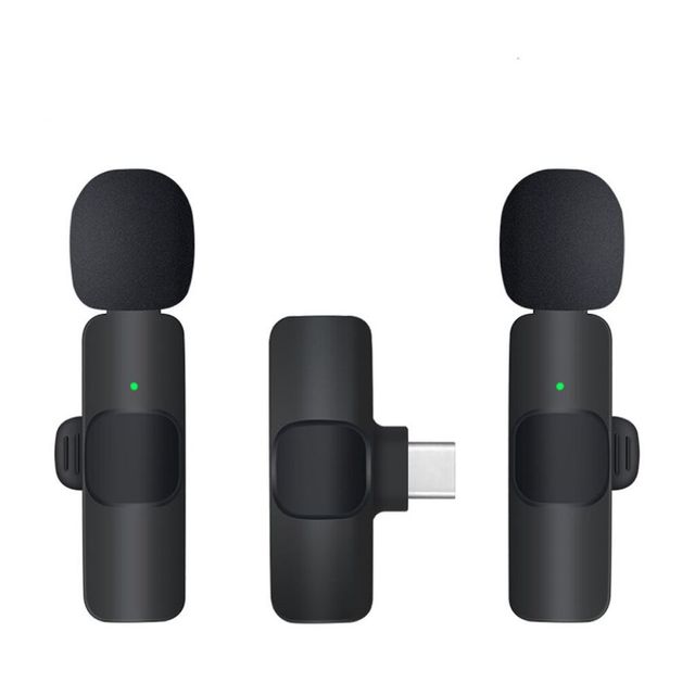 For Iphone Android Smartphone Single Lavalier Wireless Microphone Mini Clip Microphone Wireless K9 Wireless Lavalier Microphone