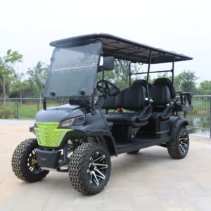 Chariot de golf électrique haute endurance 48V 5KW modèle tout-terrain extérieur à 6 passagers avec portes - Product Image 1