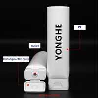 Tubos Exprimibles de PE Impresos Personalizados de Alta Calidad, 60-150 ml, Envases Cosméticos Vacíos, Marca YOHO, Tapa Rectangular Abatible, Marcas de Belleza