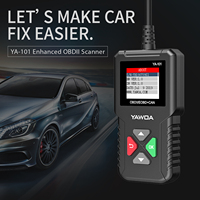 Lector de Códigos OBDII/EOBD y Probador de Batería YA101 con Pinza de Cocodrilo de 12V, Escáner Mejorado de Larga Duración