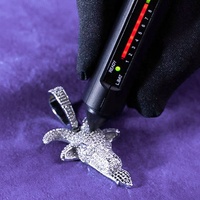 Pendentif Tête de Chèvre pour Homme en Argent Sterling 925, Moissanite Couleur D, Certifié GRA, Testeur de Diamant, Style Hip Hop Iced Out