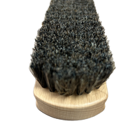 Brosse de nettoyage en crin de cheval mélangé DOM XY2025MM avec manche en hêtre FSC, outil de nettoyage automobile