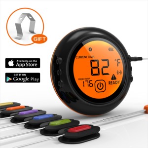 Thermomètre numérique sans fil intelligent avec sonde pour cuisine, cuisson, aliments, viande, barbecue, fumoir, four - Product Image 1
