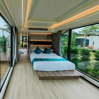 Cabine spatiale en acier écologique de luxe, maison préfabriquée mobile, hôtel, séjour, résidence, villa commerciale, appartement, complexe hôtelier