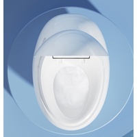 Toilette intelligente entièrement automatique tout-en-un avec bidet électrique, double chasse, céramique, commande au pied, réservoir encastré, fixation au sol, usage domestique