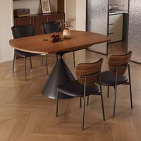 Mesa de Comedor Redonda Extensible y Plegable Moderna con Tablero de Madera Maciza, Acabado en Fresno Blanco, para 4 Personas, Uso en Sala de Estar y Hoteles, Juego de 5 Piezas