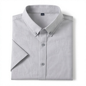 Camisa de Verano para <span class=keywords><strong>Hombre</strong></span>, Nueva Llegada, Manga Corta, Cuello con Botones, Algodón Puro, Tela <span class=keywords><strong>Oxford</strong></span>, Camisa Casual de Negocios para <span class=keywords><strong>Hombre</strong></span> - Product Image 1