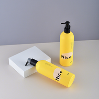 Bouteille de shampooing ronde en plastique vide avec bouchon à vis, personnalisable en usine, en promotion