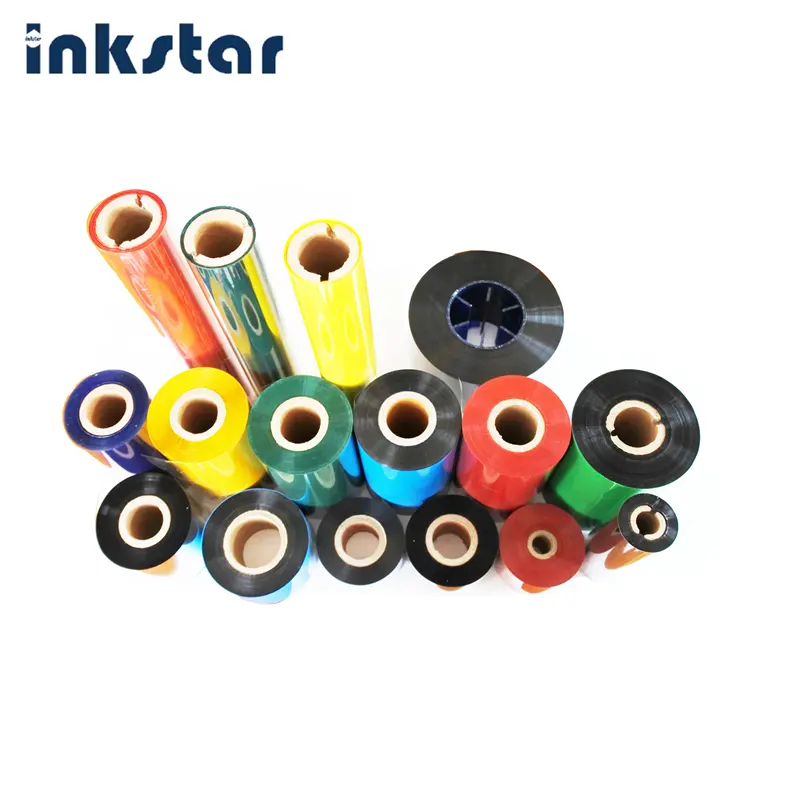 1006C--Inkstar 110mm Thermal Transfer Ribbon Wax Barcode Ribbon with 1 Inch Core Label Barcode Printer Consumables