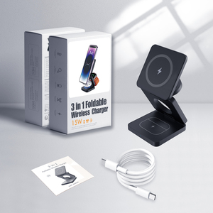 Dropshipping 15W Có Thể Gập Lại 3-Trong-1 Từ Trạm Sạc Không Dây Cho Apple Các Thiết Bị Cho Iphone 16-12 Cho Iwatch Airpods - Product Image 6