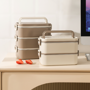 Factory Price 304 Stainless Steel Cold and Hot Heatable Leak Proof <b>Tiffin</b> Lunch <b>Box</b> Bento Storage <b>Box</b> for Kids to School - Product Image 1