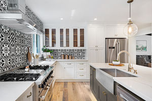 CBMmart di fascia alta in stile inserto Shaker legno armadietto dipinto a olio grande casa Villa in stile carcassa di compensato - Product Image 4