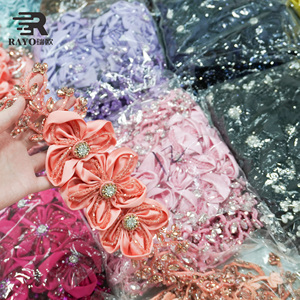 Apliques Clásicos 3D con Cuentas y Borlas, Adornos de Cristal con Pedrería para Coser, Accesorios Decorativos para Vestidos de Novia y Corsés - Product Image 5