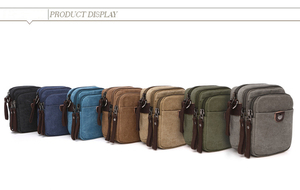 Vente à chaud sac pour hommes de style britannique à la mode vente en gros <span class=keywords><strong>pas</strong></span> <span class=keywords><strong>cher</strong></span> petit sac à bandoulière léger sac latéral en toile à bandoulière - Product Image 5